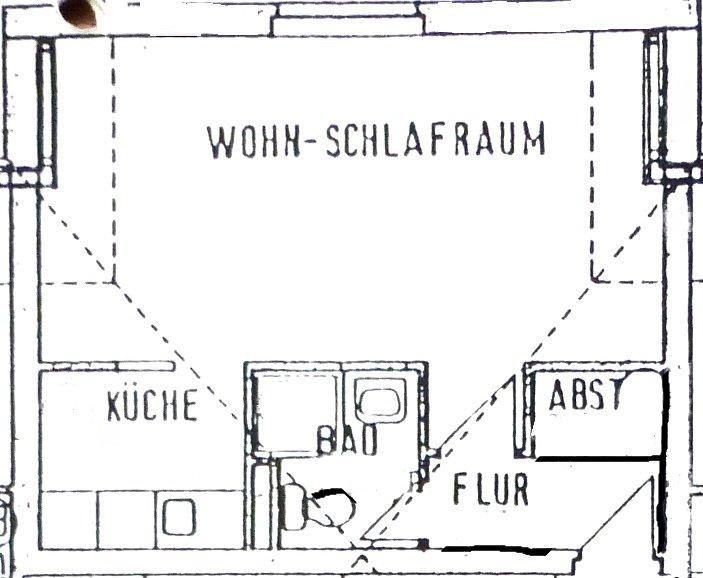 Dachgeschoßwohnung Dortmund Hombruch - 1 Zimmer, 30 m&sup2;, 350&euro; | Angebot:26023966