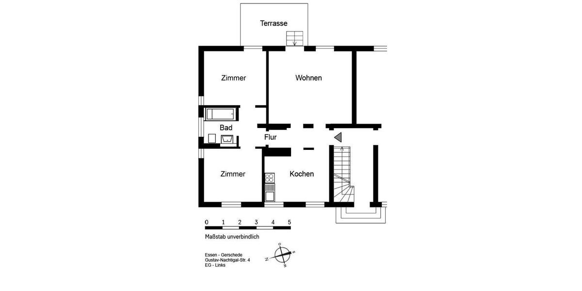 Erdgeschoßwohnung Essen Stadtbezirk IV - 3 Zimmer, 71 m&sup2;, 778&euro; | Angebot:25920218