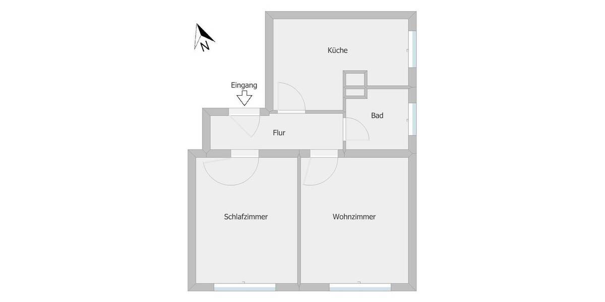 Etagenwohnung Herne Röhlinghausen - 2 Zimmer, 50 m&sup2;, 480&euro; | Angebot:25957452
