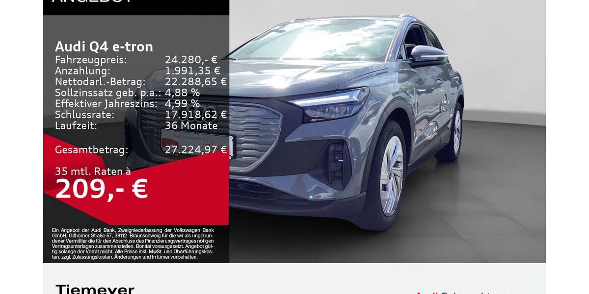 Audi Q4 e-tron 41.116 km 24.280 &euro; Oberhausen 46047