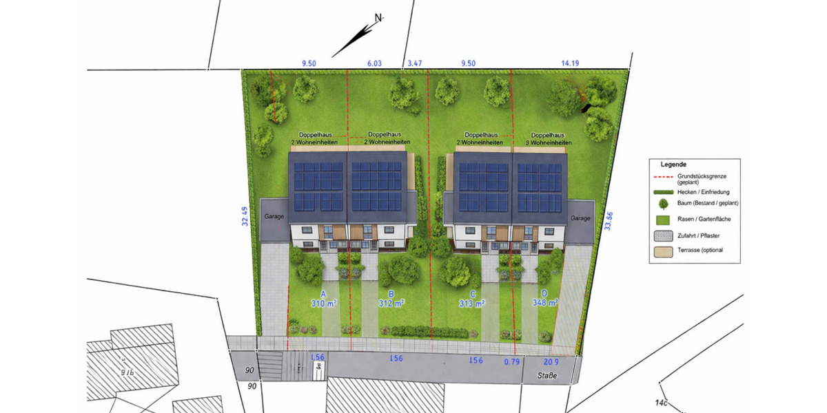 Doppelhaushälfte Essen Kupferdreh - 4 Zimmer, 102 m&sup2;, 611.670&euro; | Angebot:26043418