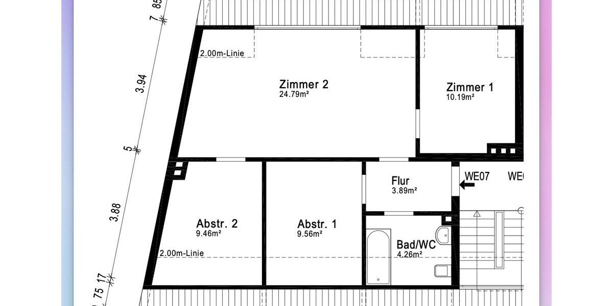 Dachgeschoßwohnung Essen Stadtbezirk VII - 3 Zimmer, 62 m&sup2;, 498&euro; | Angebot:25179792