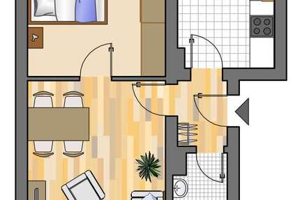Wohnung Herten - 2.5 Zimmer, 49 m&sup2;, 379&euro; | Angebot:23578959