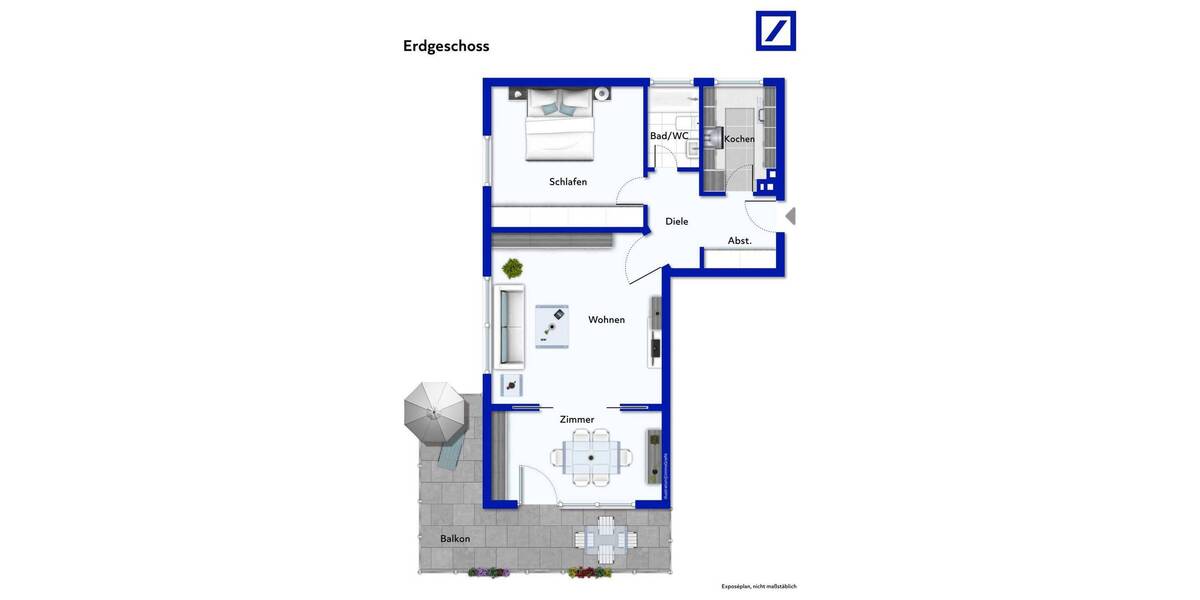 Etagenwohnung Essen Fulerum - 2 Zimmer, 75 m&sup2;, 229.000&euro; | Angebot:26585343
