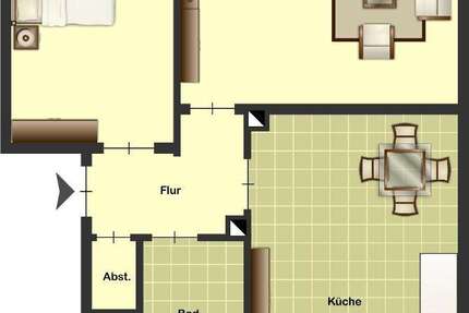 Wohnung Haltern am See - 2 Zimmer, 51 m&sup2;, 519&euro; | Angebot:25371924