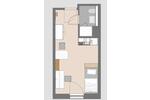 Etagenwohnung Dortmund Innenstadt West - 1 Zimmer, 23 m&sup2;, 550&euro; | Angebot:26459536