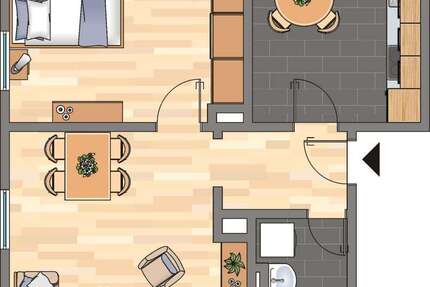 Wohnung Dortmund Innenstadt Ost - 2 Zimmer, 53 m&sup2;, 481&euro; | Angebot:26607452