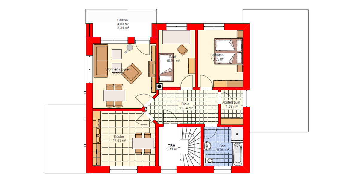 Etagenwohnung Selm - 3 Zimmer, 94 m&sup2;, 1.200&euro; | Angebot:25947650