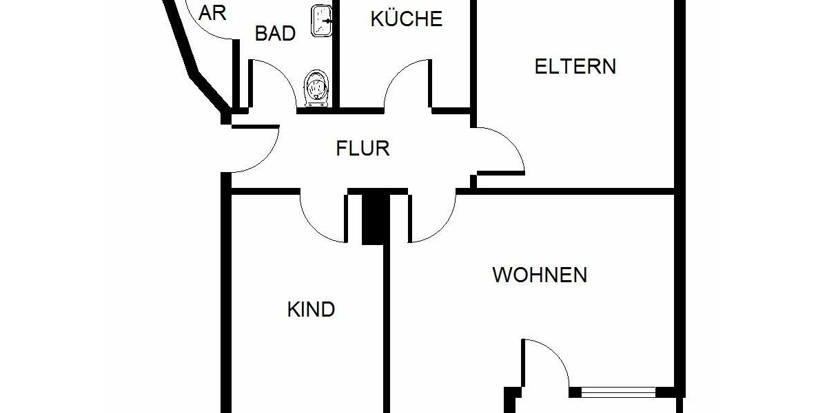 Etagenwohnung Gelsenkirchen Gelsenkirchen-Nord - 3.5 Zimmer, 62 m&sup2;, 439&euro; | Angebot:25310041