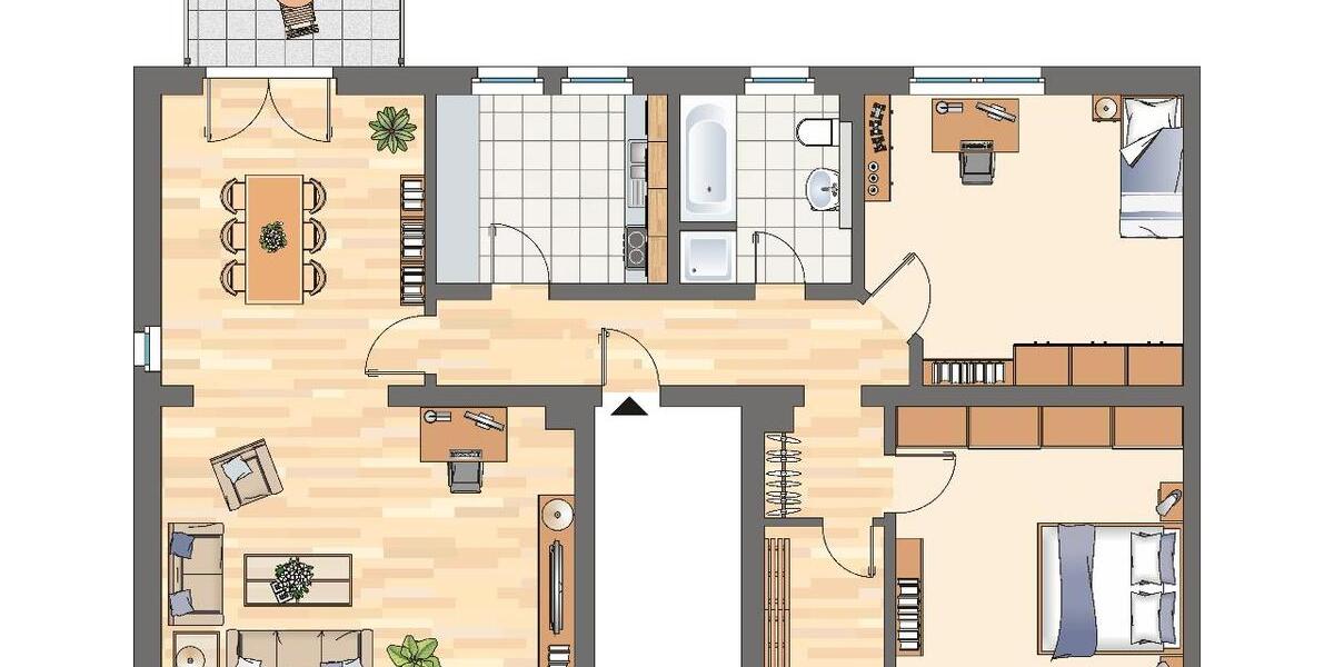 Etagenwohnung Marl Alt-Marl - 3 Zimmer, 100 m&sup2;, 739&euro; | Angebot:26003858