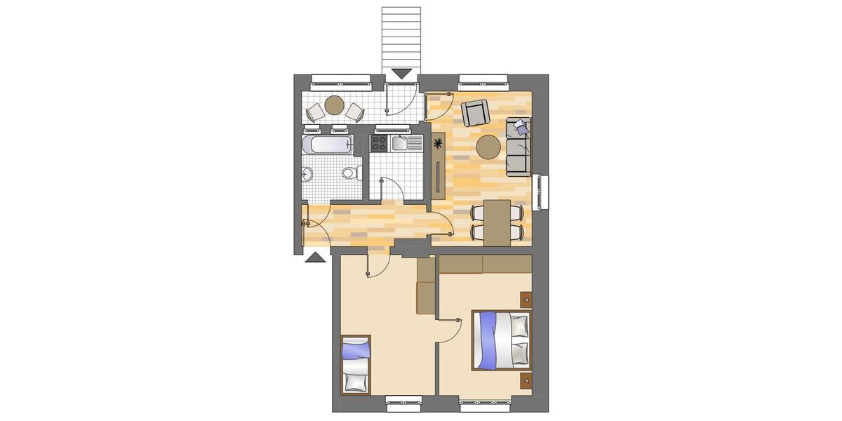 Etagenwohnung Dortmund Hombruch - 3.5 Zimmer, 62 m&sup2;, 459&euro; | Angebot:25323284