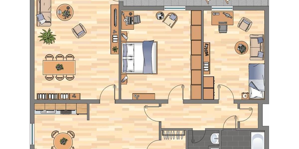 Etagenwohnung Hagen Hagen-Nord - 3.5 Zimmer, 78 m&sup2;, 559&euro; | Angebot:25125197