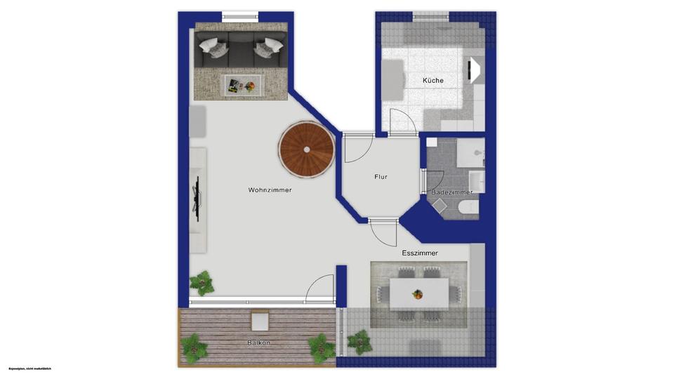 Maisonettenwohnung Dortmund Gartenstadt - 2 Zimmer, 86 m&sup2;, 1.030&euro; | Angebot:25715708