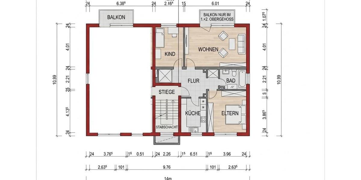 Etagenwohnung Gelsenkirchen Gelsenkirchen-Nord - 3 Zimmer, 77 m&sup2;, 435&euro; | Angebot:25943761