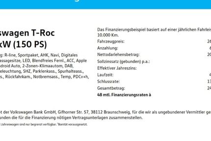 VW T-Roc 58.023 km 26.950 &euro; Wuppertal 42109