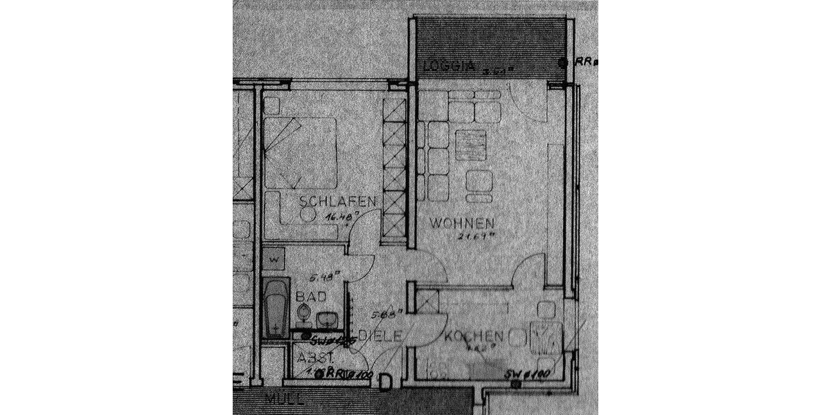 Etagenwohnung Hagen Hagen-Nord - 2.5 Zimmer, 65 m&sup2;, 110.000&euro; | Angebot:26458686