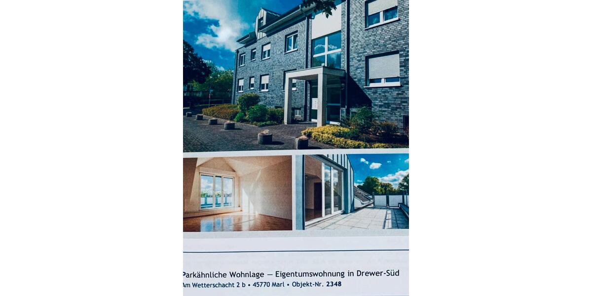 Dachgeschoßwohnung Marl - 2 Zimmer, 54 m&sup2;, 1.062&euro; | Angebot:25349094