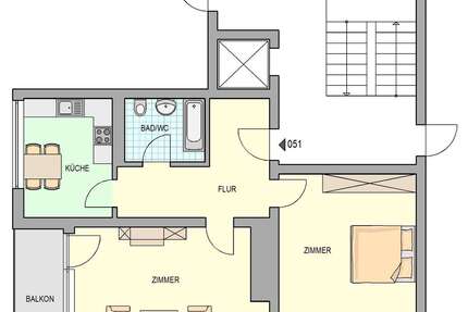 Wohnung Herne Altenhöfen - 2 Zimmer, 57 m&sup2;, 465&euro; | Angebot:26593174