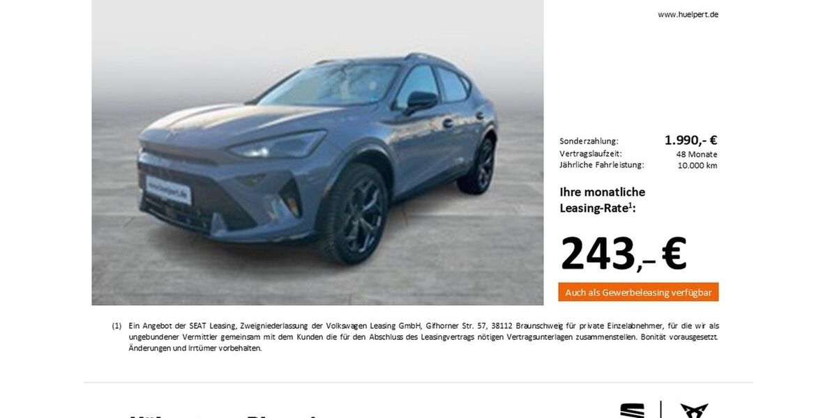 Cupra Formentor 14.724 km 31.887 &euro; Dortmund 44269